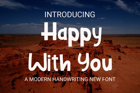 Happy with You: A Cute and Casual Display Font for Every Creative Project