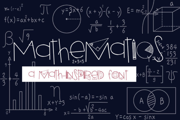Mathematics: A Cool Display Font with Mathematical Elements