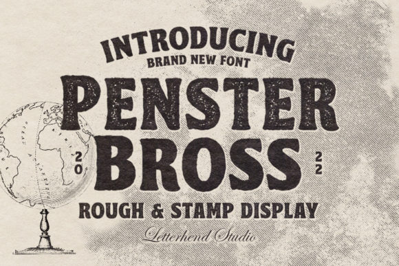 Penster Bross: A Bold, Vintage-Styled Display Font for Creative Workflows