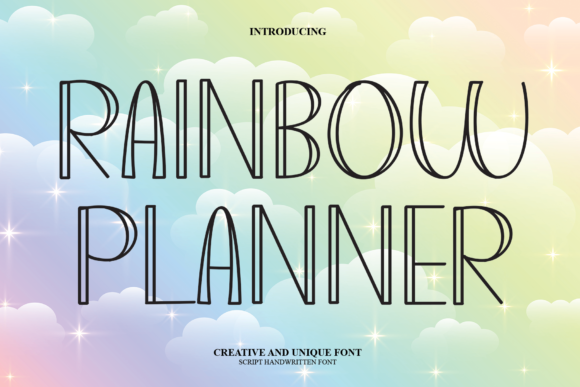 Rainbow Planner: A Unique Handwritten Font for Creative Expression