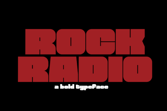 Rock Radio: A Bold Font for Dynamic Design